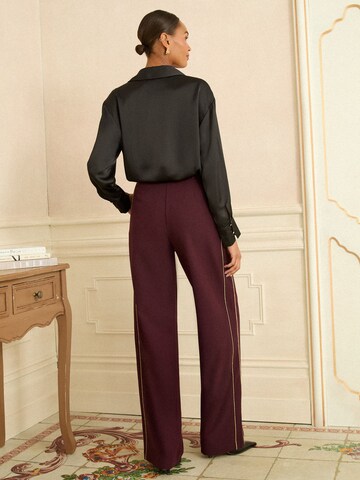 Wide leg Pantaloni di love & roses in rosso