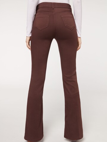 CALZEDONIA Boot cut Jeans in Brown