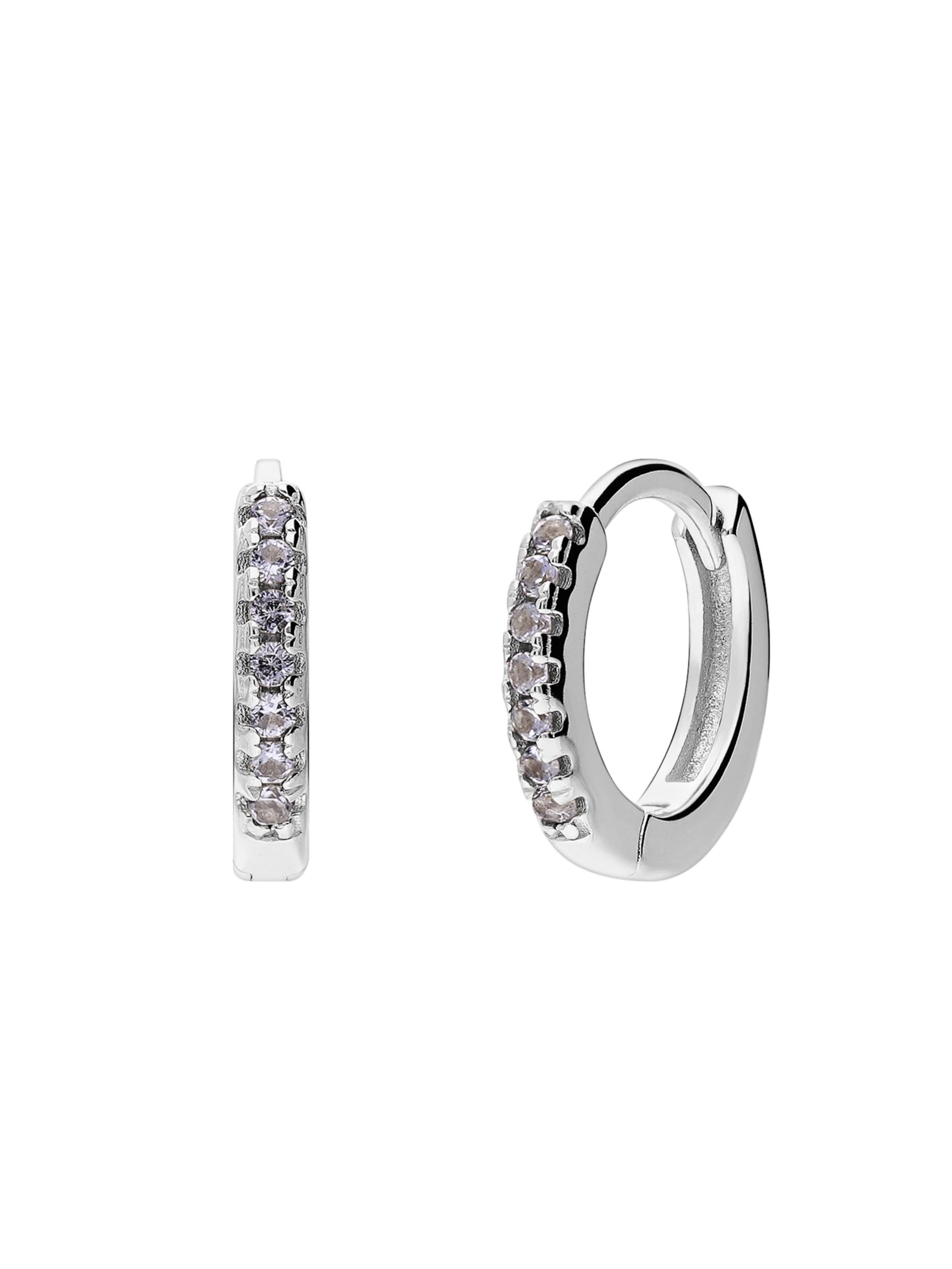 Lucardi Oorbellen 'Modernes Basic' in de kleur Zilver, Productweergave