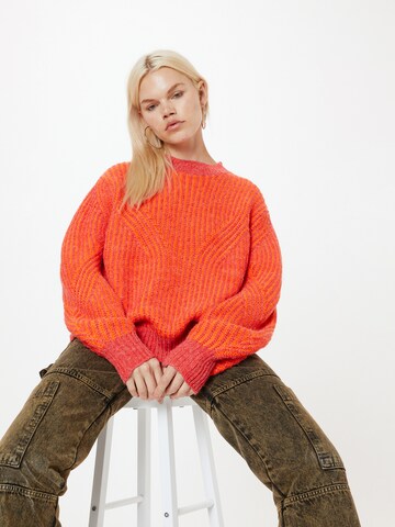 b.young Sweater in Orange: front