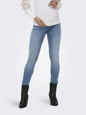 Only Maternity Skinny Jeans 'BELLY' in Blauw: voorkant