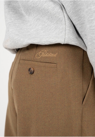 Wide leg Pantaloni con pieghe di Prohibited in marrone