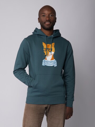 Watapparel Sweatshirt 'Fuchs' in Blau: Vorderseite
