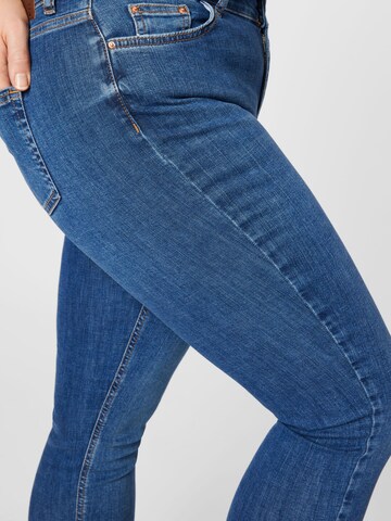 PIECES Curve Skinny Jeans 'DELLY' in Blauw