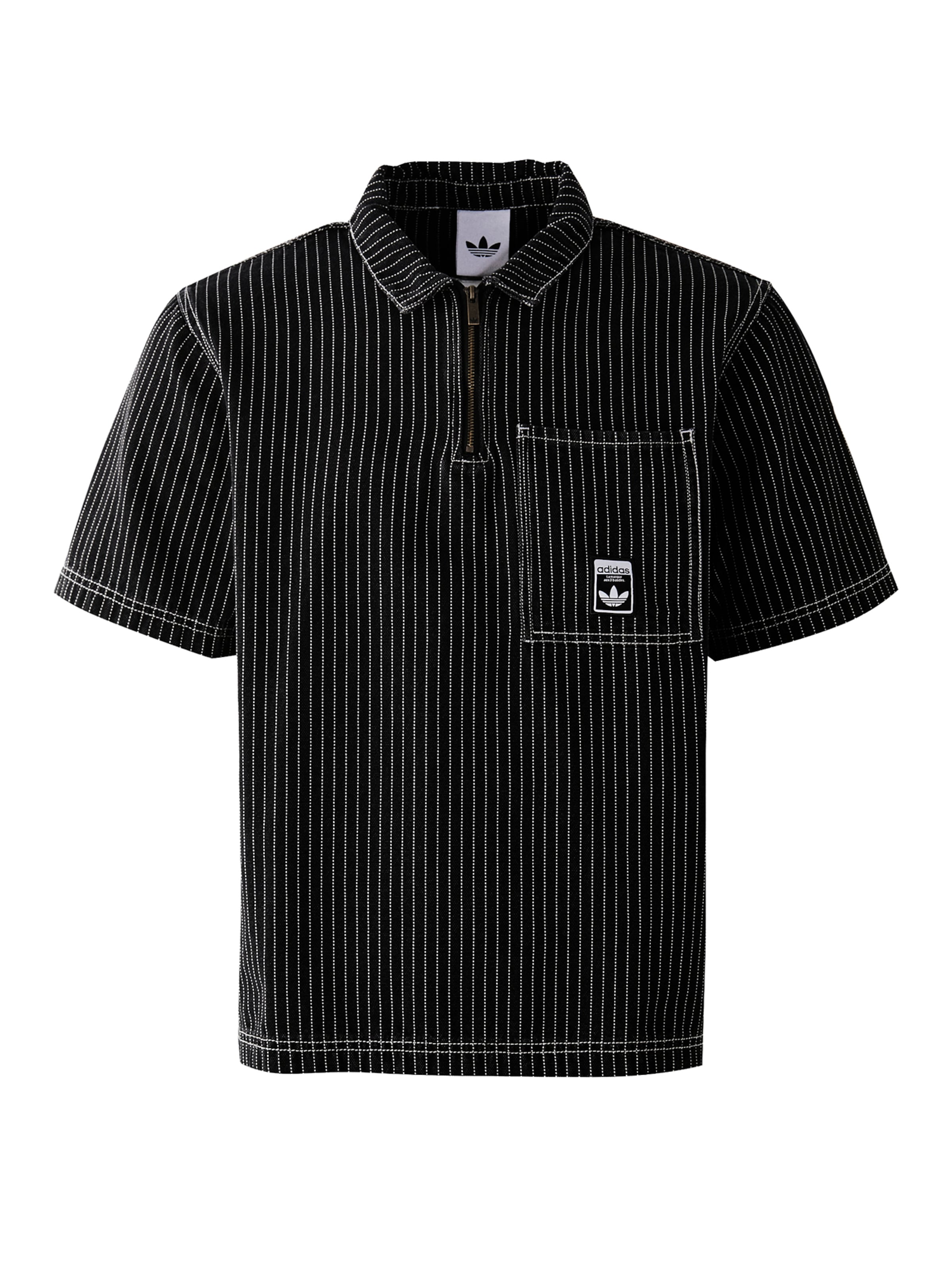 Adidas Originals Textil Shirt in Black: front