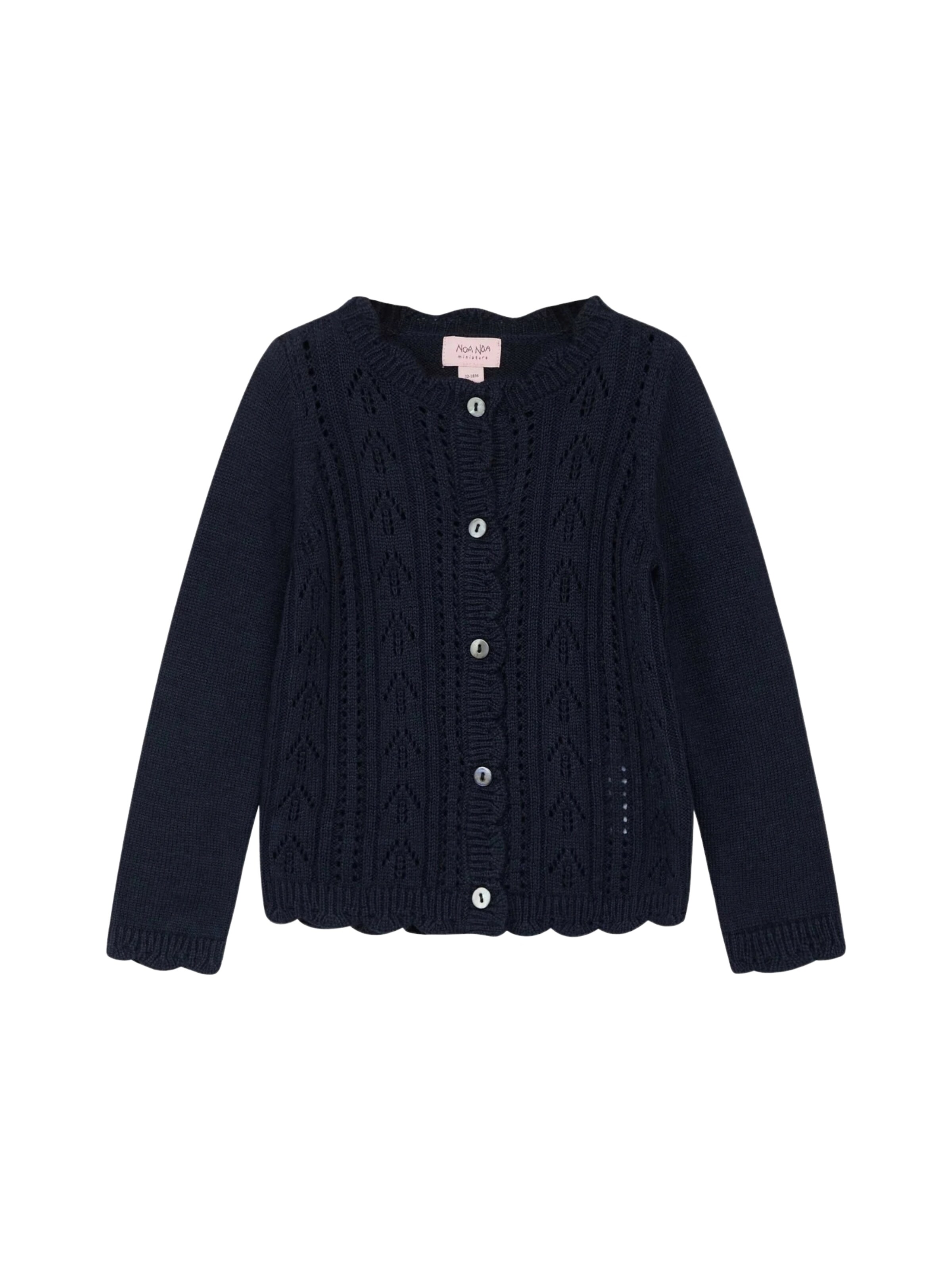 NOA NOA miniature Strickjacke 'Baby CristelNNM' in Blau: Vorderseite