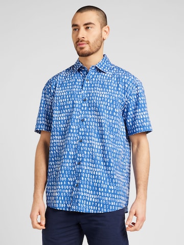 s.Oliver - Comfort Fit Camisa em azul: frente