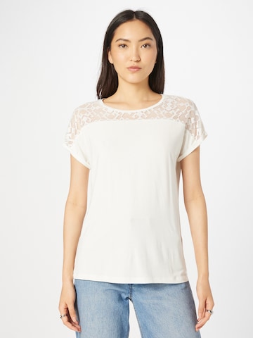 Cream Shirt in Wit: voorkant