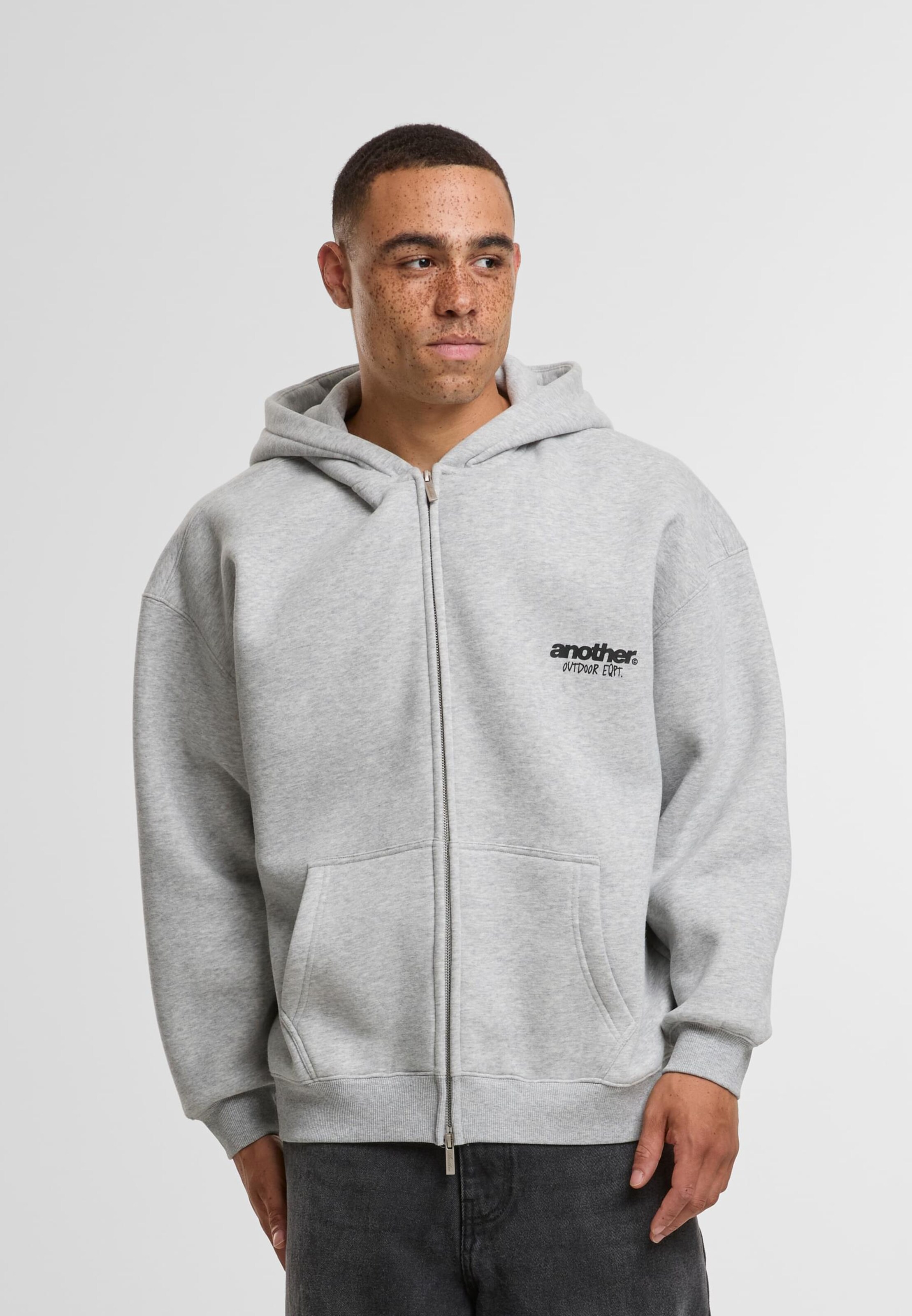 Another Cotton Lab Sweatjacke 'Almost Home' in Grau