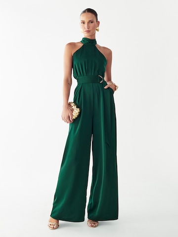 BWLDR Kezeslábas 'CREST' - zöld: elől