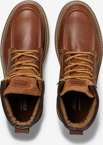 JACK & JONES Veterboots 'Wald Gate' in Bruin