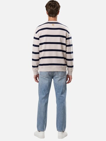 HEFTYKA Sweatshirt 'STRIPE CREW NECK SWEAT'‌ in Weiß