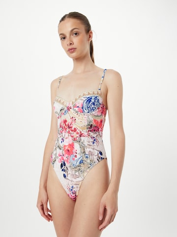 River Island Balconette bra Swimsuit in Pink: front