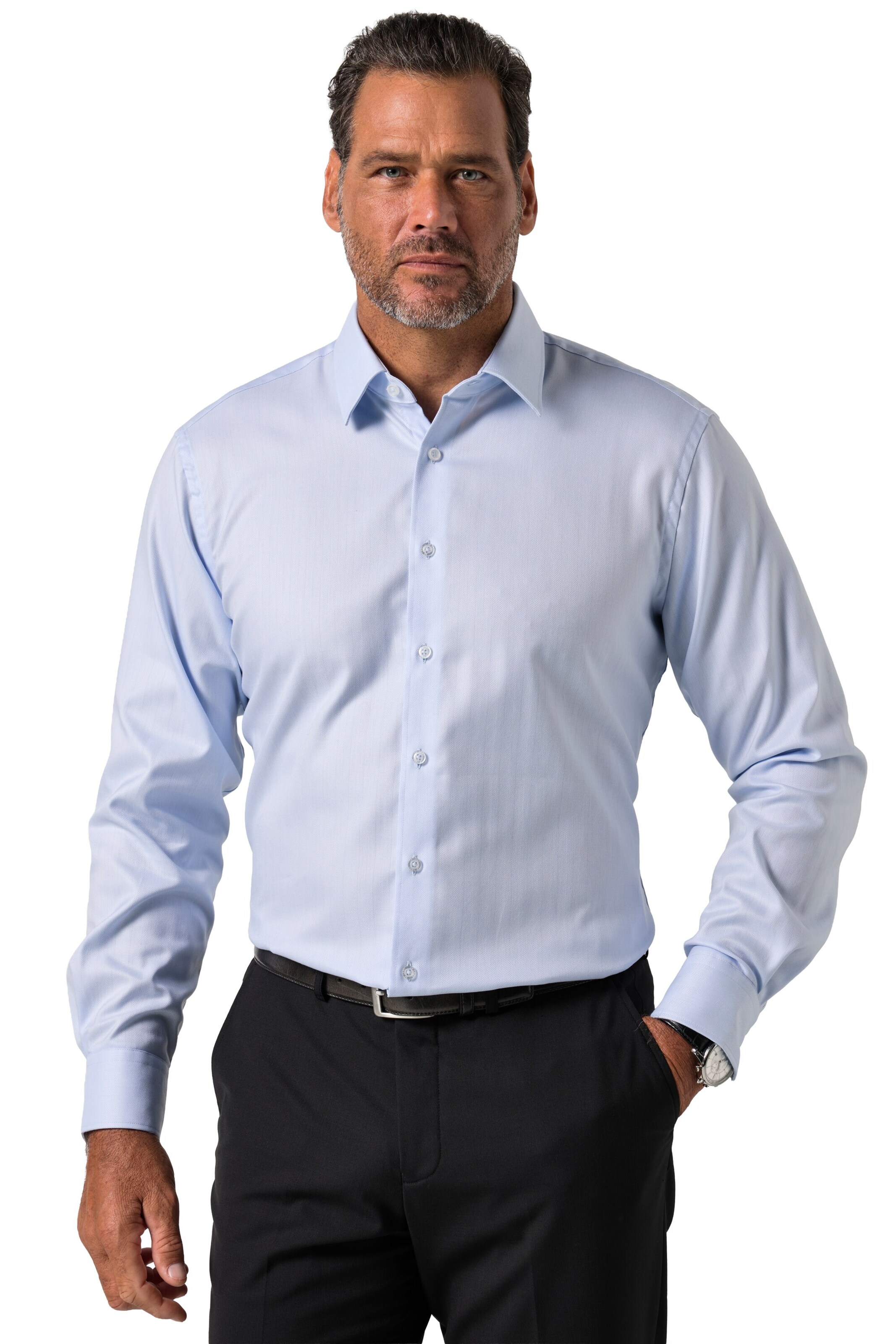 JP1880 Comfort Fit Hemd in Blau: Vorderseite