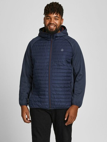 Jack & Jones Plus Between-season jacket in Blue: front