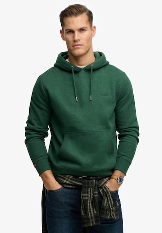 Superdry Sweatshirt 'Essential' in Groen: voorkant