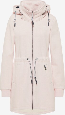 Schmuddelwedda Zip-Up Hoodie in Pink: front