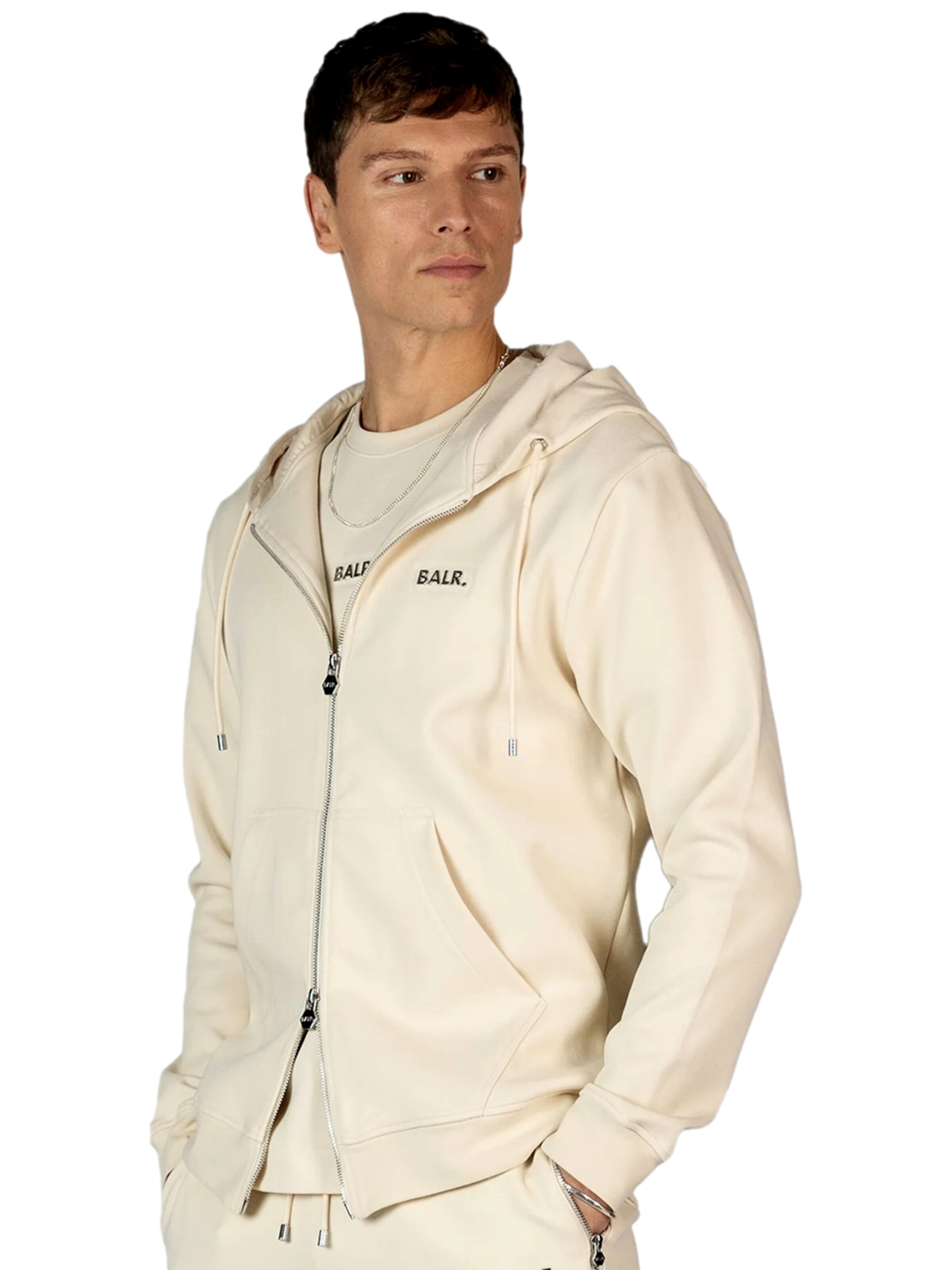 BALR. Sweatjakke 'Q-Series' i hvid: forside