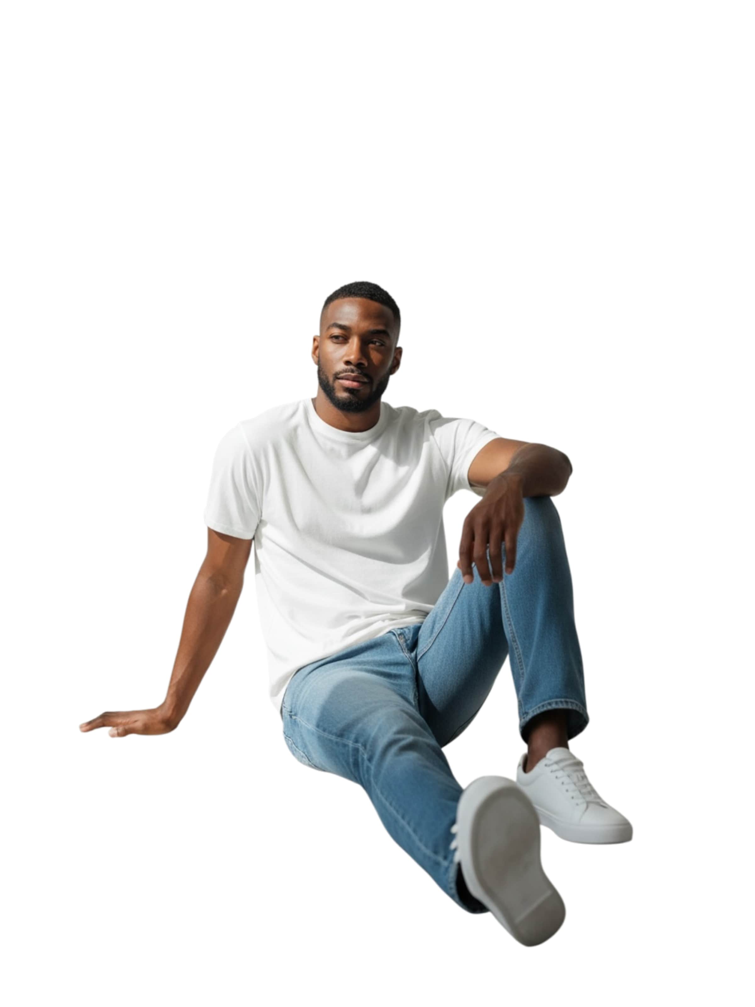 Good to Blue Shirt 'Basic Men T-Shirt'‌‌‌‌ in Weiß