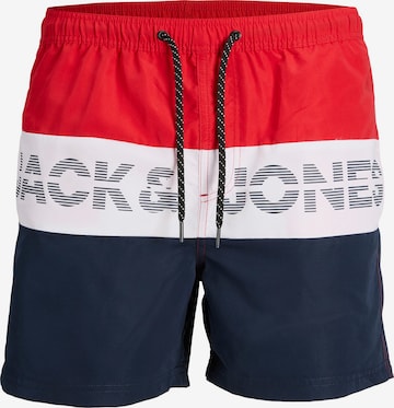 JACK & JONES Board Shorts in Red: front