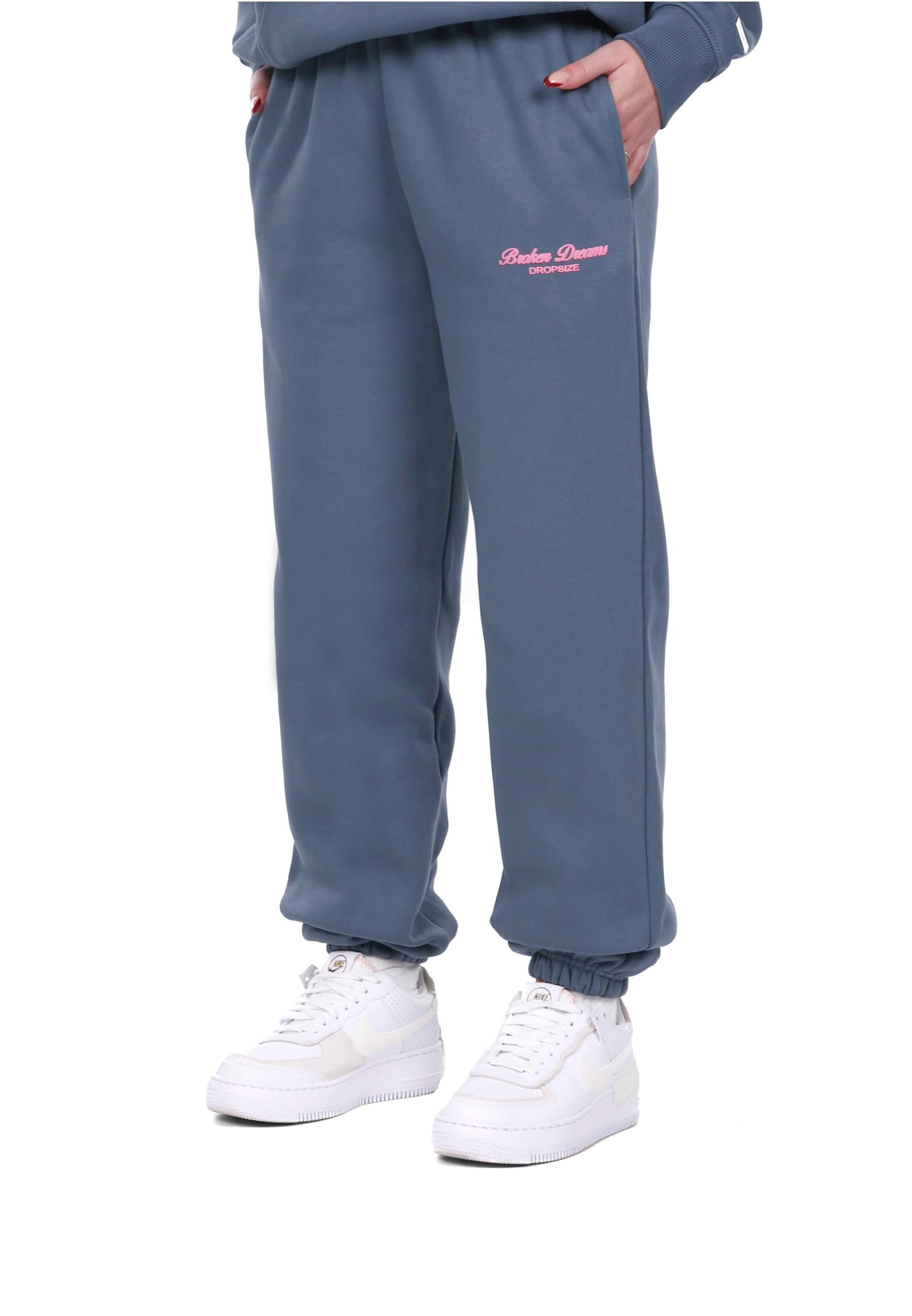 Dropsize Tapered Functionele broek 'Broken Dreams' in Blauw