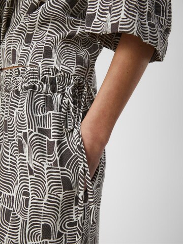 OBJECT Wide leg Trousers 'Daya' in Grey