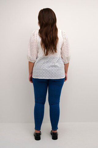 KAFFE CURVE Blouse in White