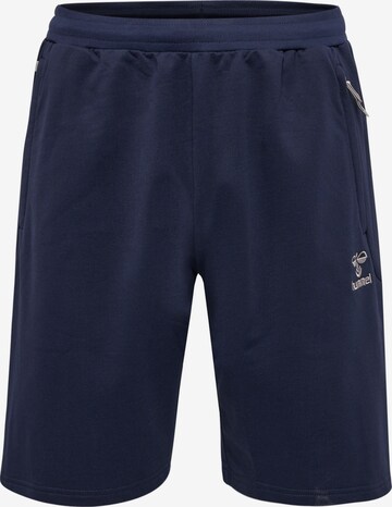 Hummel Regular Workout Pants 'Move' in Blue: front