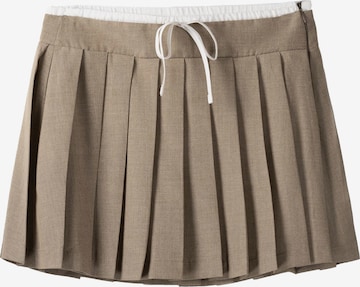 Bershka Skirt in Beige: front