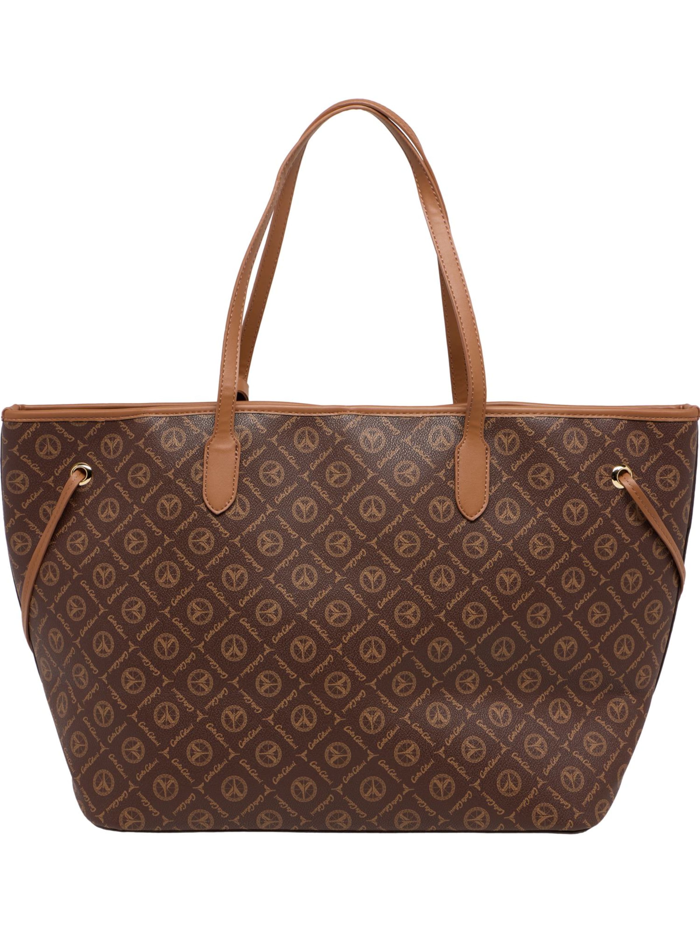 Carlo Colucci Shopper &#x27;Desserra&#x27; in Bruin: voorkant