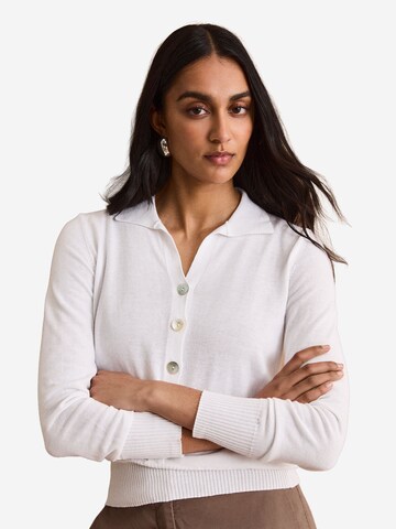 Il Lanificio Strickjacke‌‌‌‌‌ in Weiß: Vorderseite