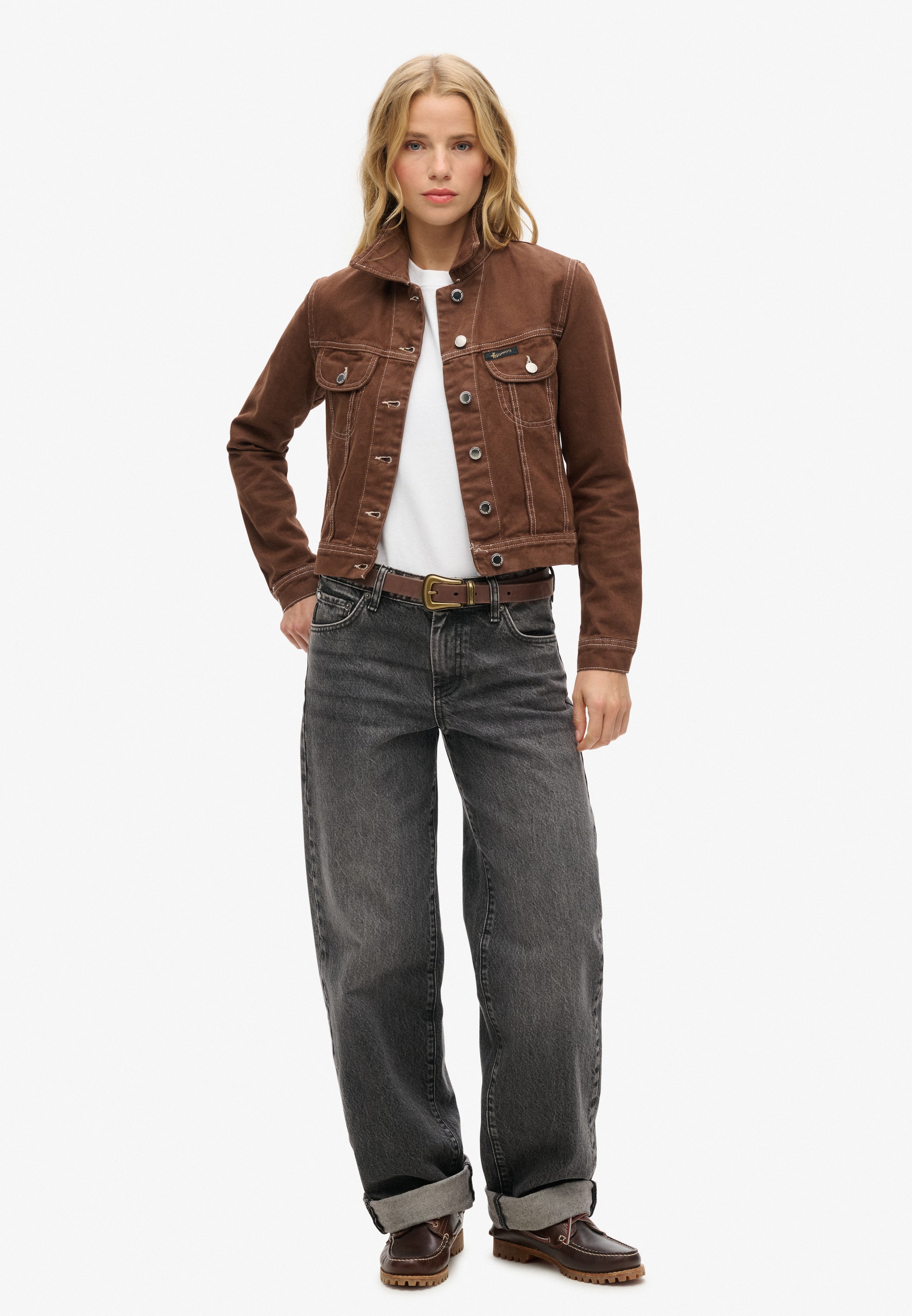 Veste mi-saison Superdry en marron