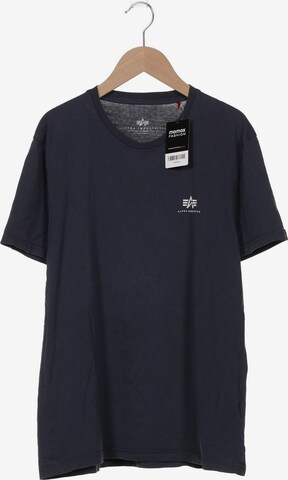 ALPHA INDUSTRIES T-Shirt L in Blau: predná strana