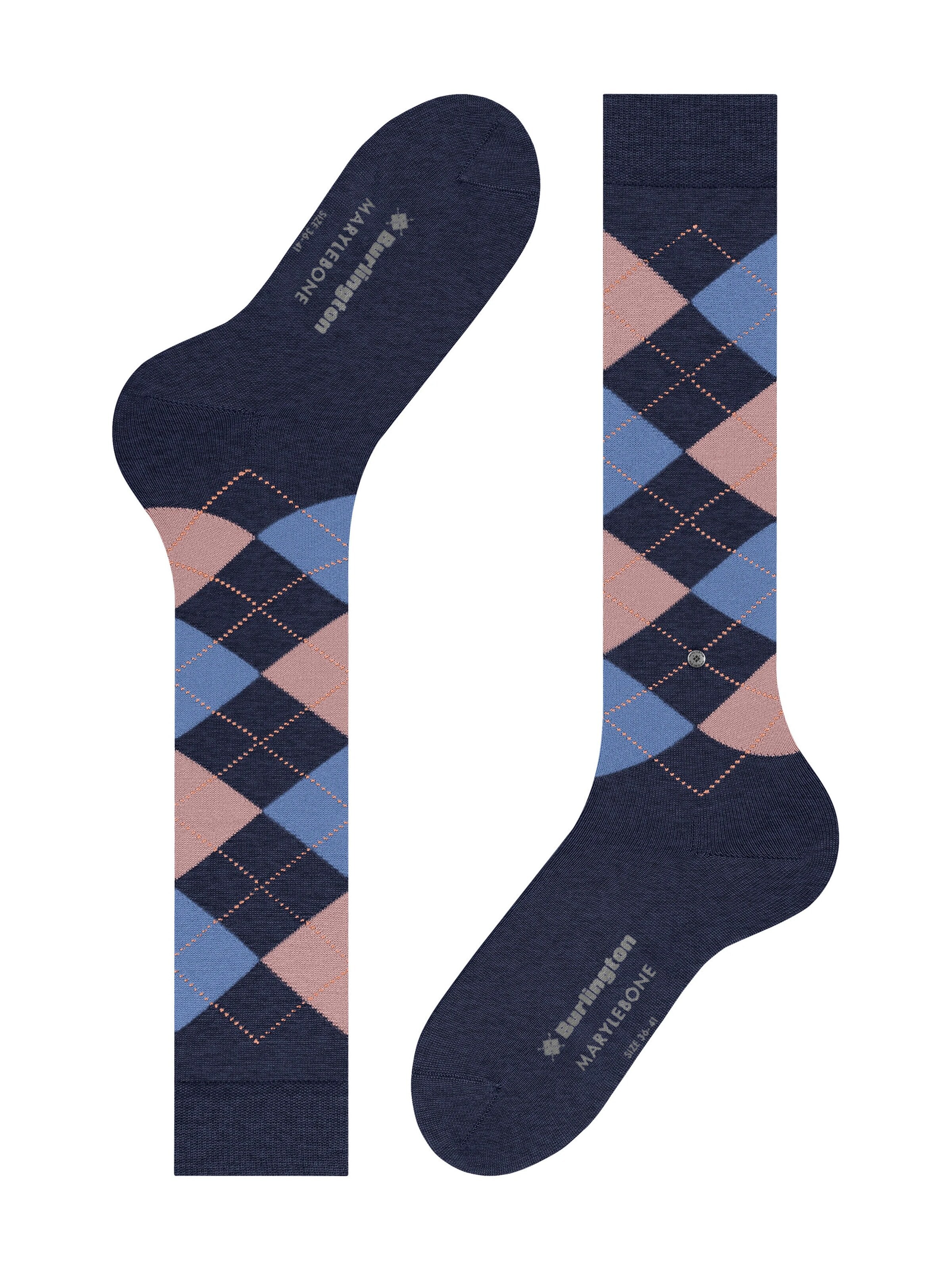 BURLINGTON Over the Knee Socks 'Marylebone' in Blue