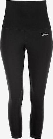 Skinny Pantalon de sport 'HWL302' Winshape en noir : devant