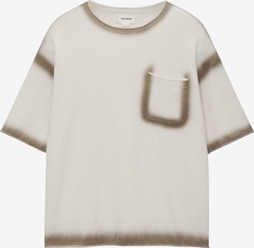 T-Shirt Pull&Bear en blanc : devant