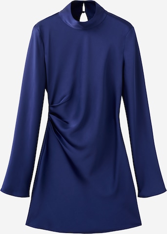 Rochie de cocktail 'BRONZO' de la MANGO pe albastru: față