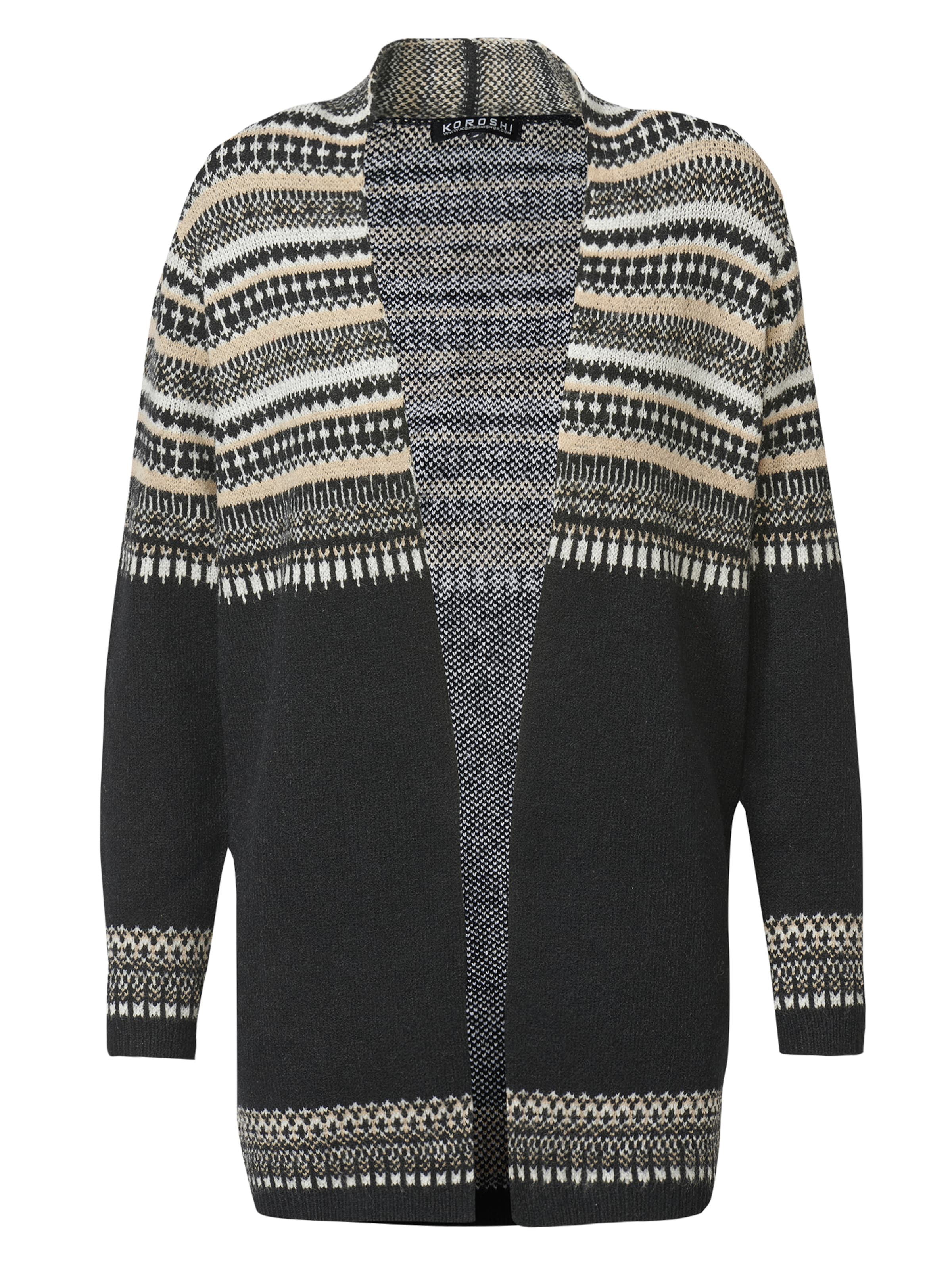 Cardigan KOROSHI en noir : devant