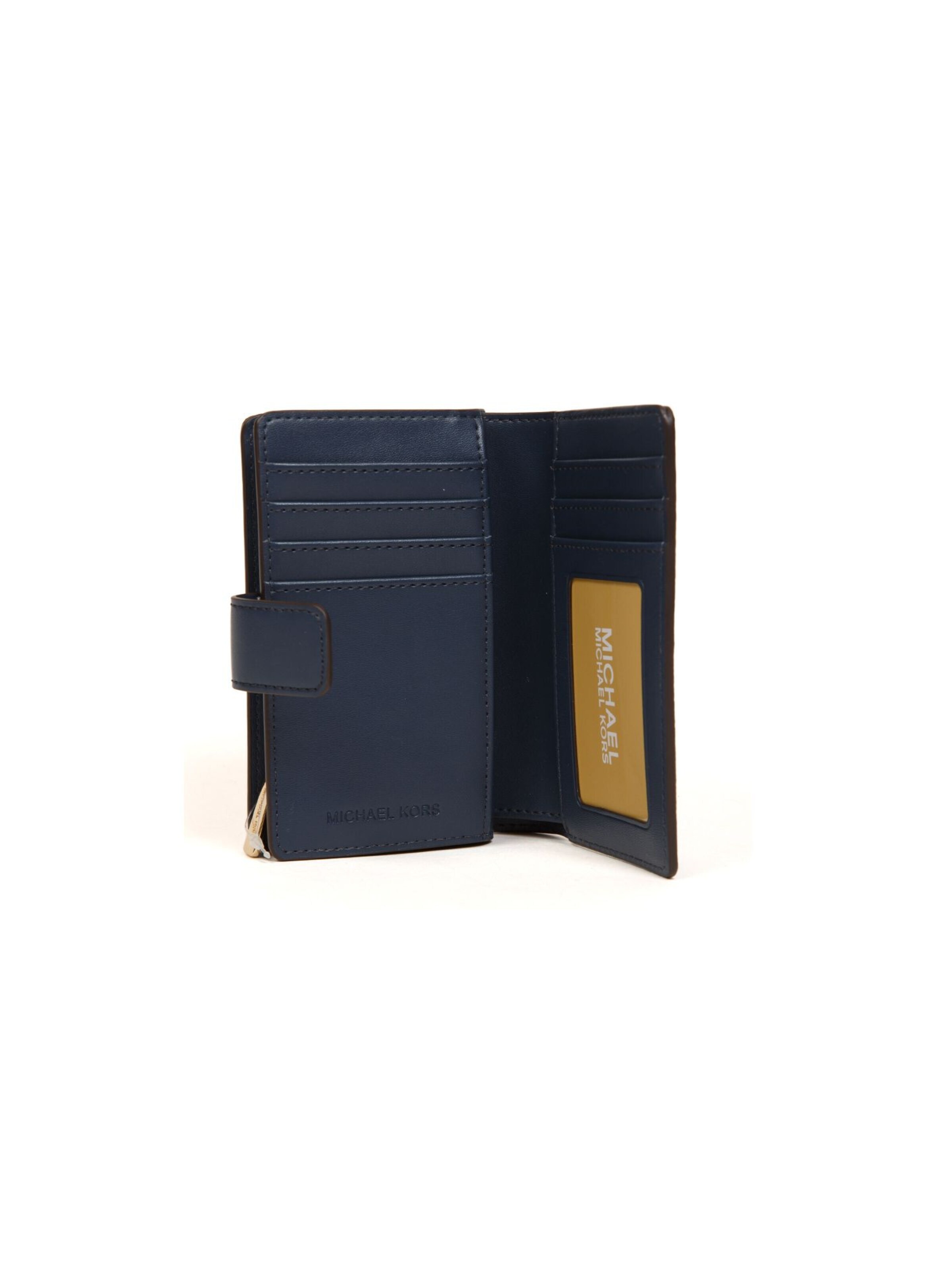 Michael Kors Portemonnaie 'Novelty Medium Bi-Fold Zip Coin With Key Fob'‌‌‌‌‌‌‌‌‌‌ in Blau