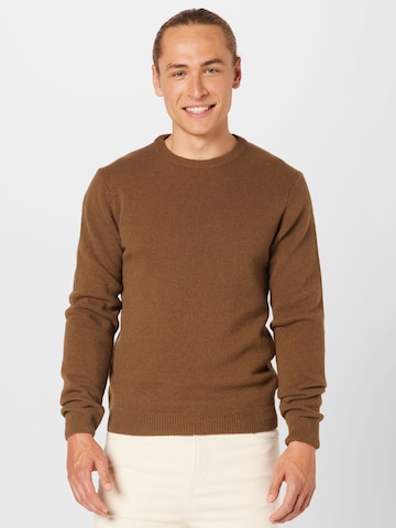 Casual Friday - Pullover 'CFKarl' em castanho: frente