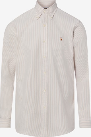 Coupe regular Chemise Polo Ralph Lauren en beige : devant