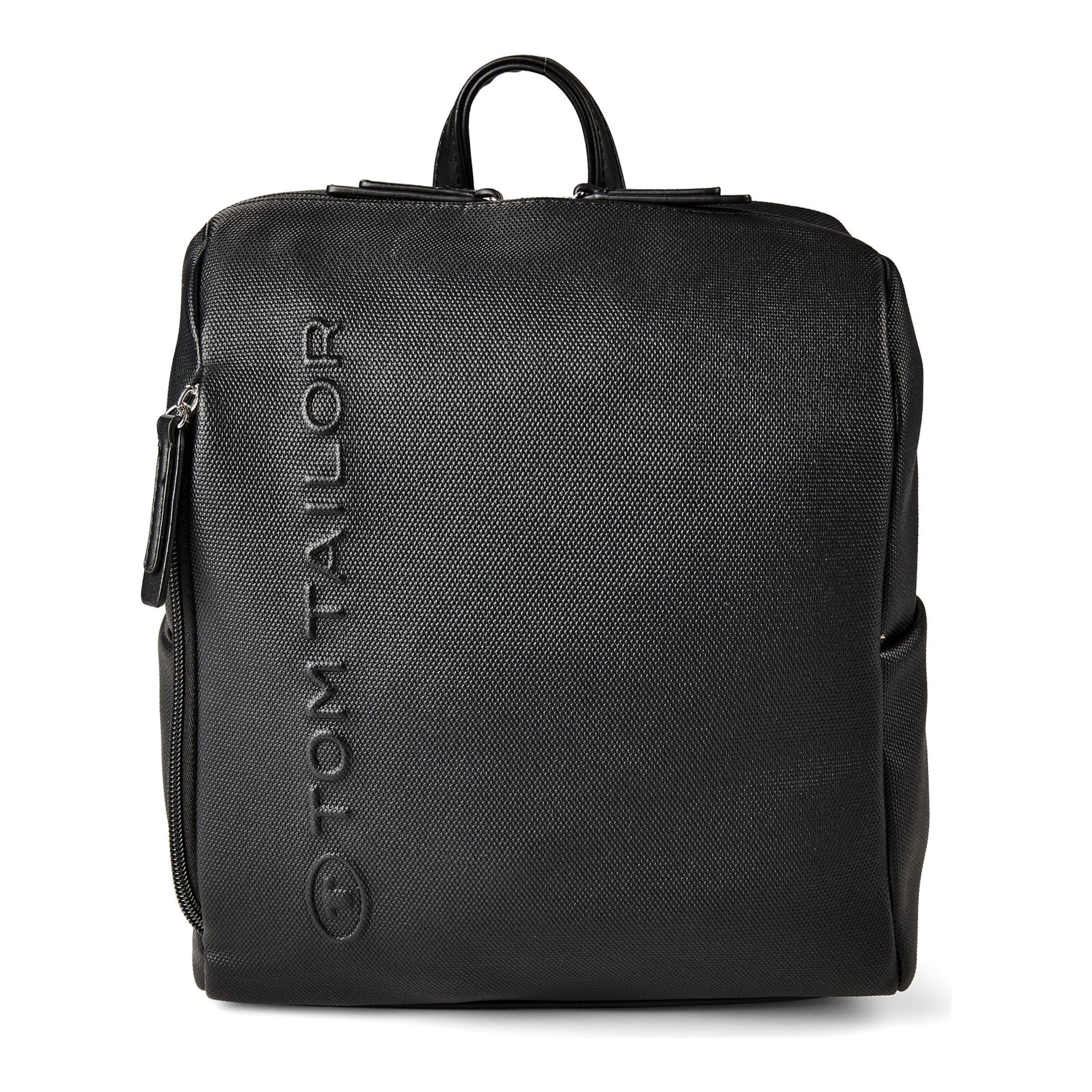 TOM TAILOR Rugzak 'City' in Zwart: voorkant