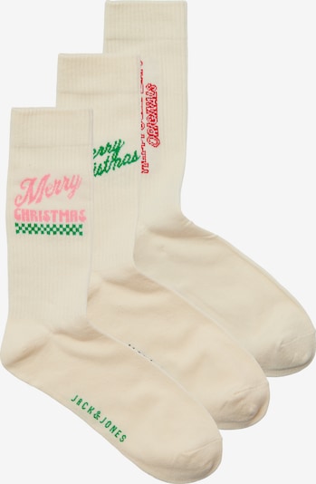 JACK & JONES Sukat 'JACXMAS CARTOON' koossa 41-46 värissä vihreä / vaalea pinkki / punainen / villanvalkoinen, Tuotenäkymä