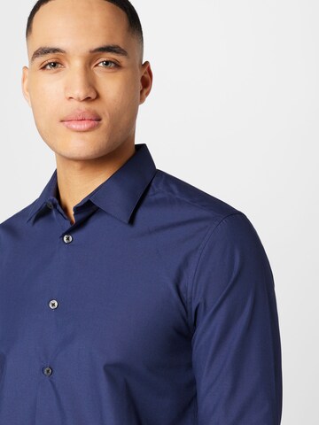 BURTON MENSWEAR LONDON Slim fit Button Up Shirt in Blue