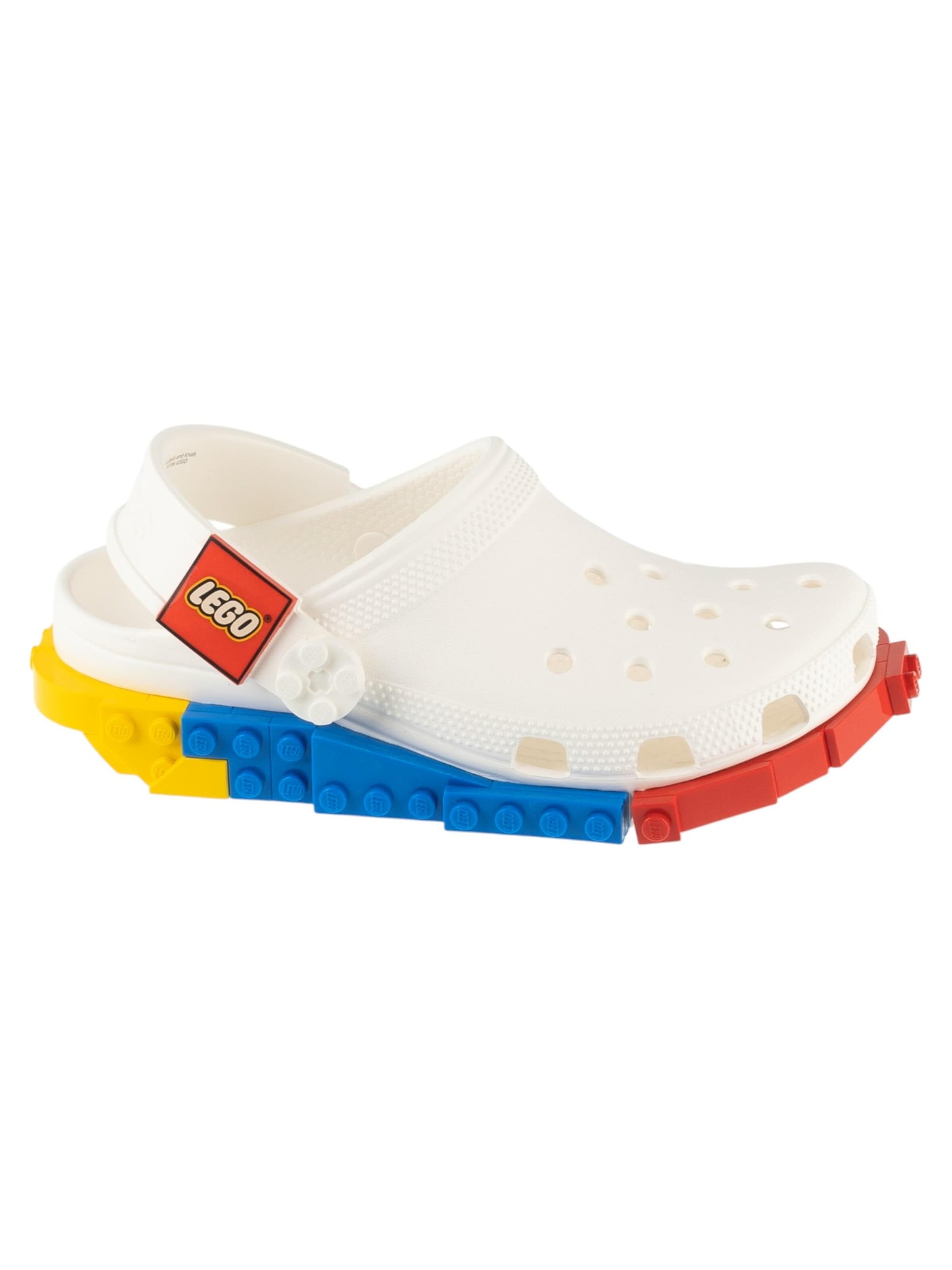 Crocs Sandalen 'Crocs LEGO Creativity Clog K' in Wit: voorkant