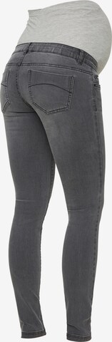 MAMALICIOUS Slimfit Jeans 'Lola' in Grau