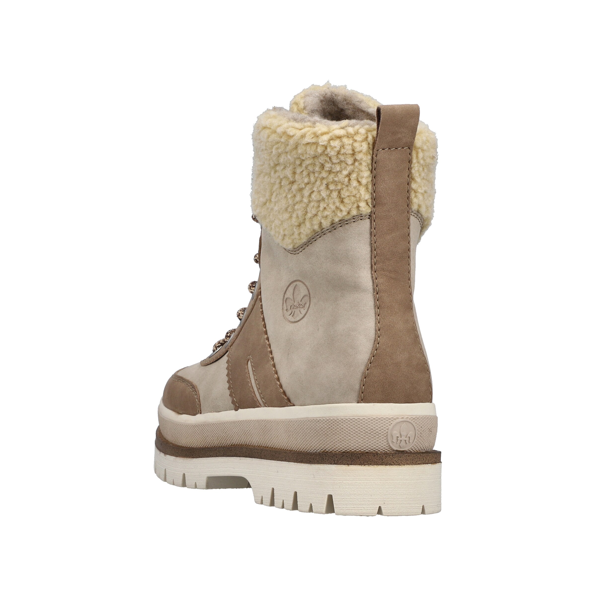 Rieker Lace-Up Boots in Beige