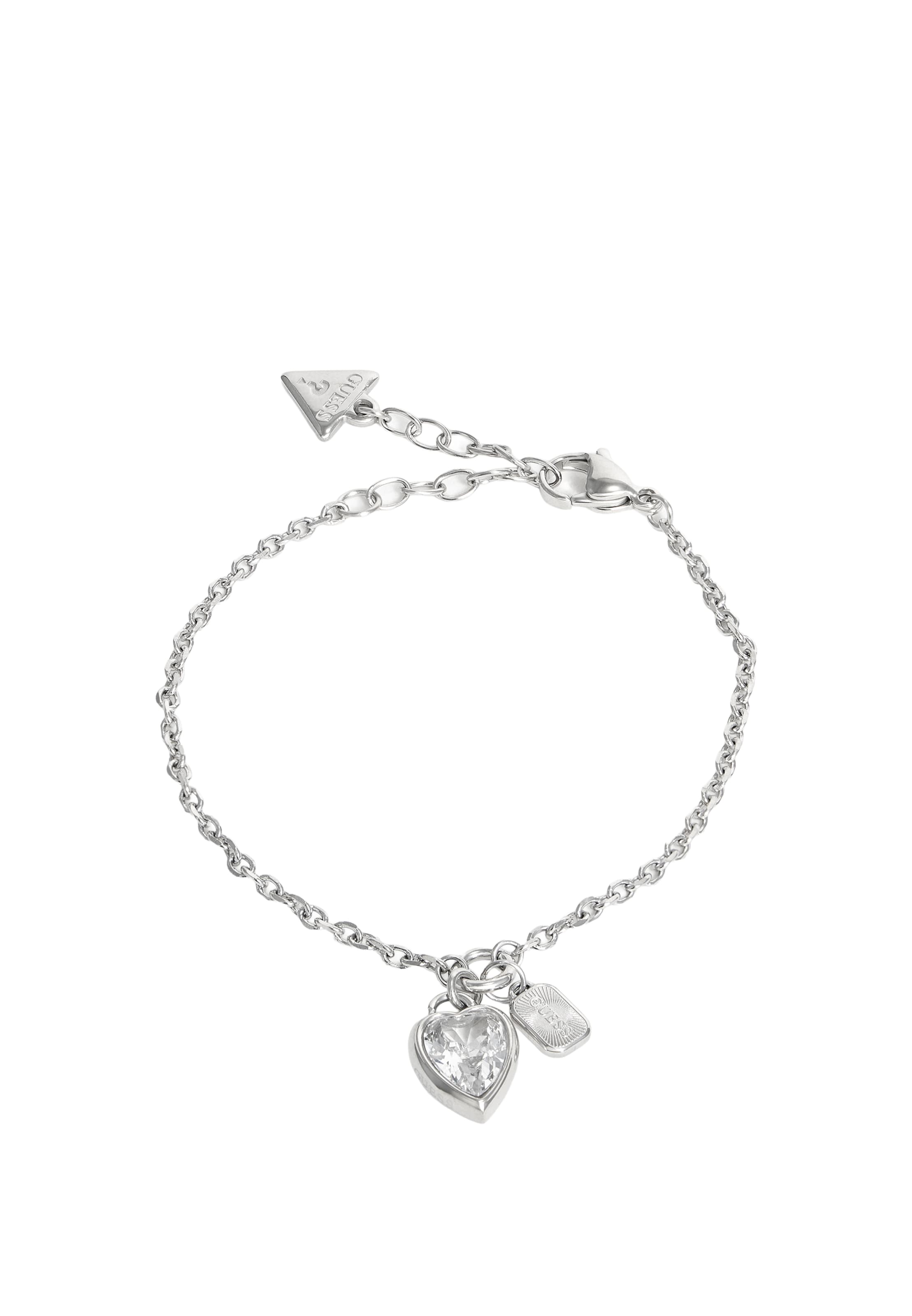 GUESS - Pulsera 'CRYSTAL LOVE' en plata: frente