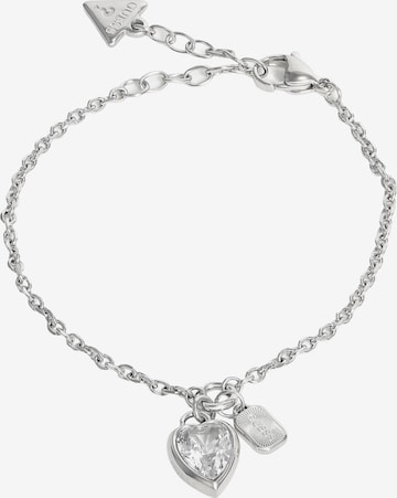 GUESS Bracelet 'CRYSTAL LOVE' in Silver: front