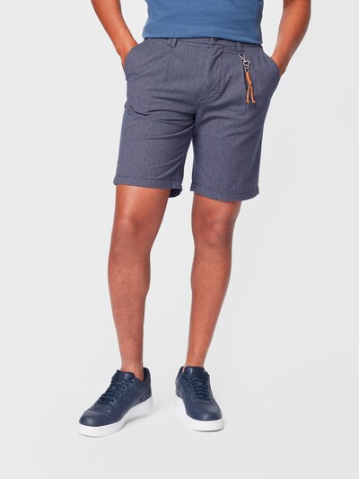 JACK & JONES Pantalon à pince 'Milton' en bleu foncé / blanc, Vue avec modèle